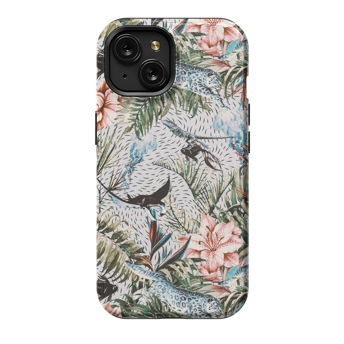 iPhone 15 StrongFit Paradisiacal flora and fauna  by Mmartabc