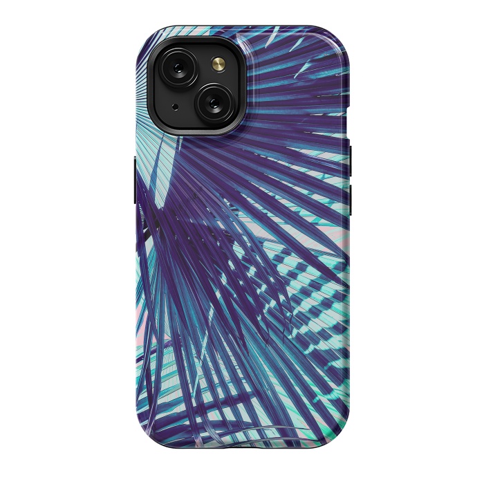 iPhone 15 StrongFit Palm leaf on the beach by Mmartabc