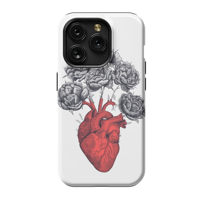 iPhone 15 Pro StrongFit Heart with peonies by kodamorkovkart