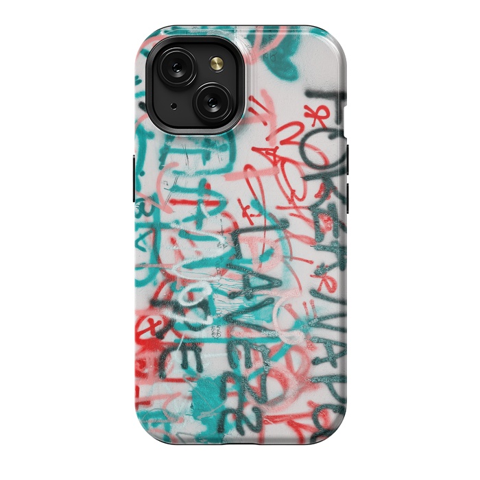 iPhone 15 StrongFit Graffiti Text by Andrea Haase
