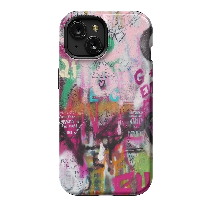 iPhone 15 StrongFit Colorful GraffitiArt by Andrea Haase