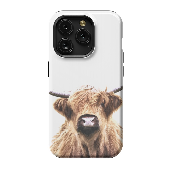iPhone 15 Pro StrongFit Highland Cow Portrait by Alemi