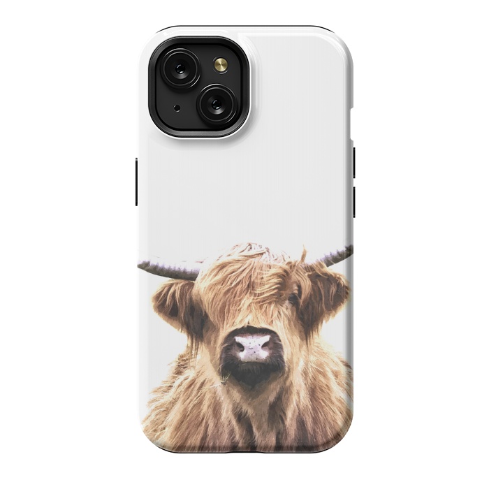 iPhone 15 StrongFit Highland Cow Portrait by Alemi