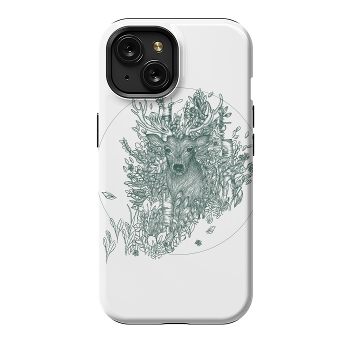 iPhone 15 StrongFit Stag and Forest by ECMazur 