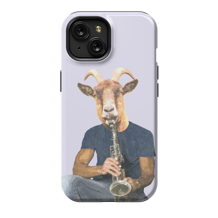 iPhone 15 StrongFit Goat Musician Illustration by Alemi