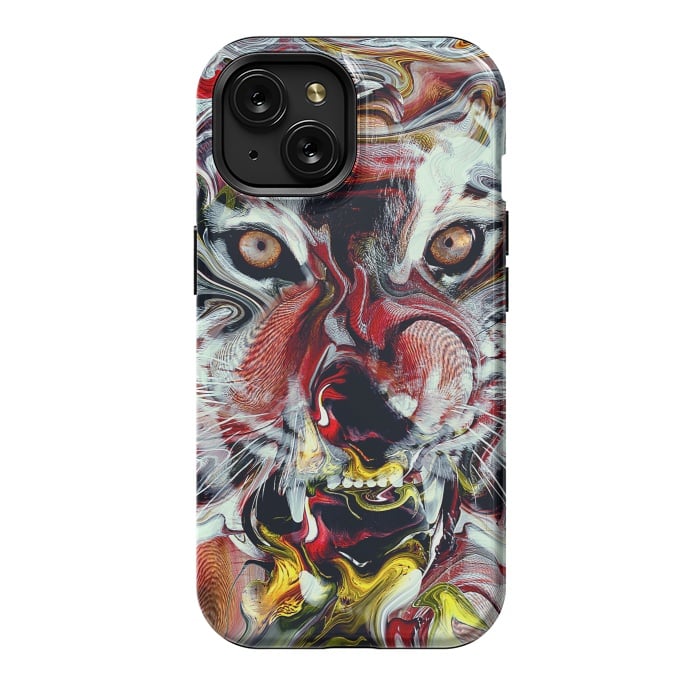 iPhone 15 StrongFit Tiger Abstract by Riza Peker