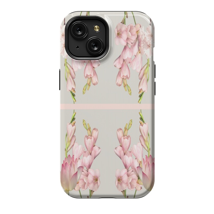 iPhone 15 StrongFit Pink Aura Design by Joanna Vog