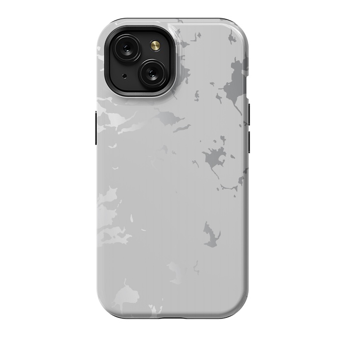 iPhone 15 StrongFit Silver Splatter 001 by Jelena Obradovic