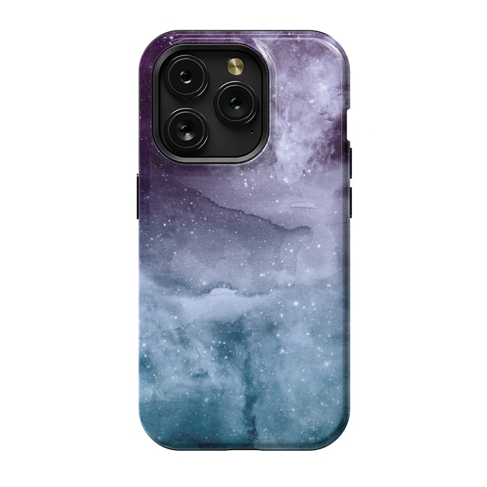 iPhone 15 Pro StrongFit Watercolor and nebula abstract design by InovArts