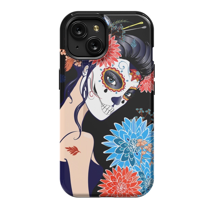 iPhone 15 StrongFit Sugar-skull Girl2 by Elena Terzi