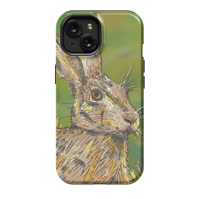 iPhone 15 StrongFit Summer Hare by Lotti Brown