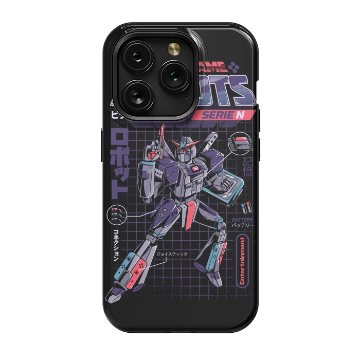 iPhone 15 Pro StrongFit Video Game Robot - Model N by Ilustrata
