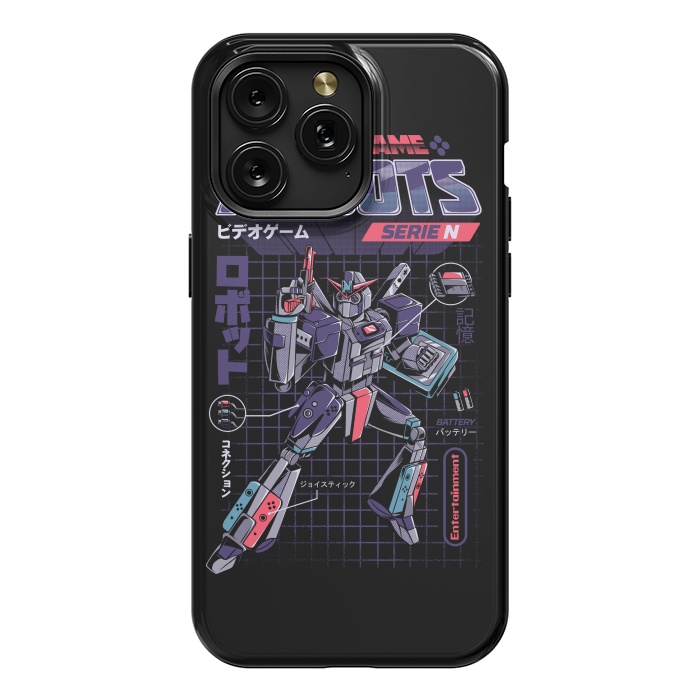 iPhone 15 Pro Max StrongFit Video Game Robot - Model N by Ilustrata