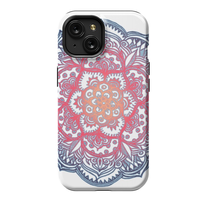 iPhone 15 StrongFit Radiant Medallion Doodle by Micklyn Le Feuvre
