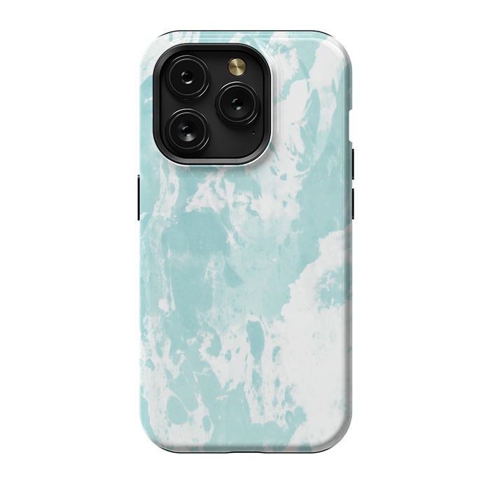 iPhone 15 Pro StrongFit Mint blue abstract by Jms