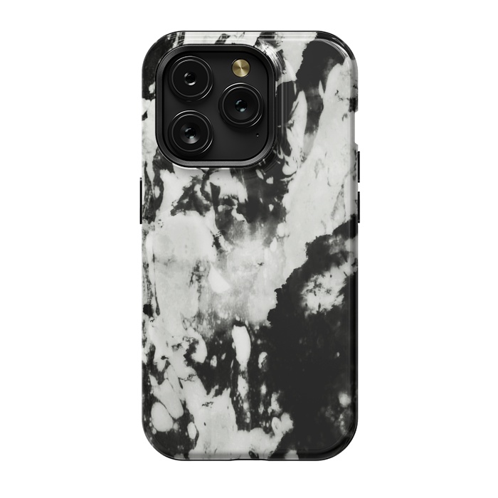 iPhone 15 Pro StrongFit White black marble by Jms