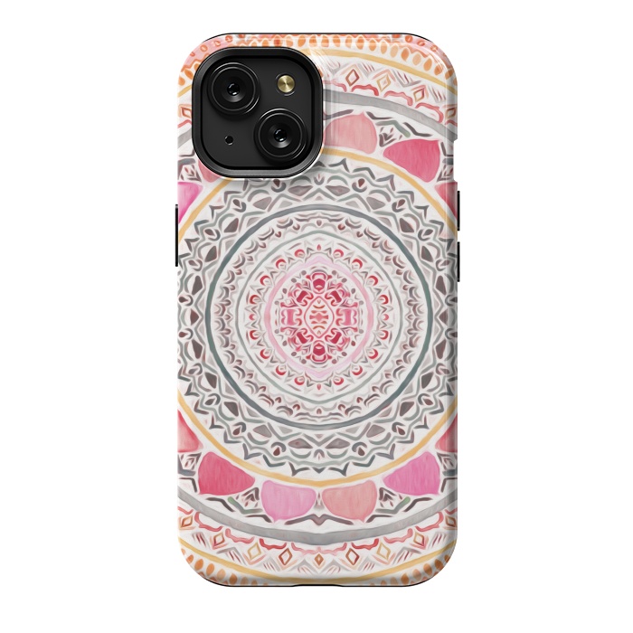iPhone 15 StrongFit Pastel Bohemian Mandala   by Tigatiga