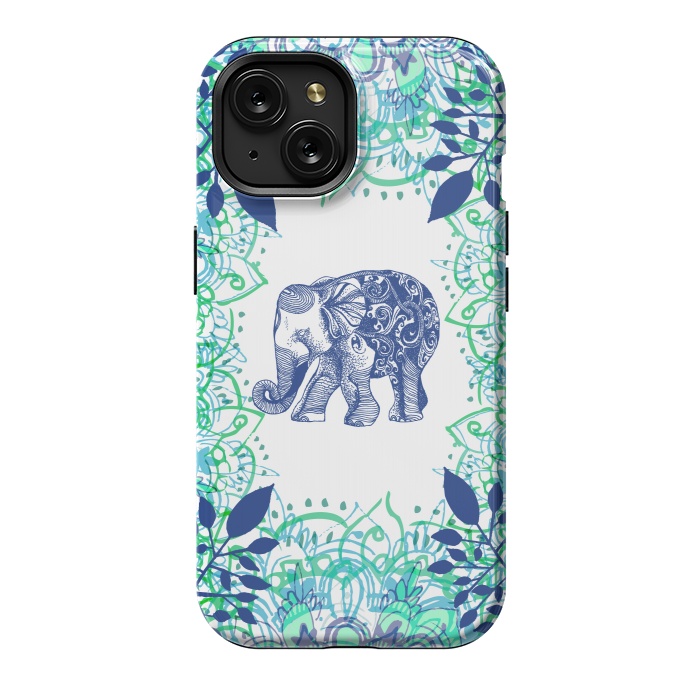 iPhone 15 StrongFit Boho Elephant  by Rose Halsey