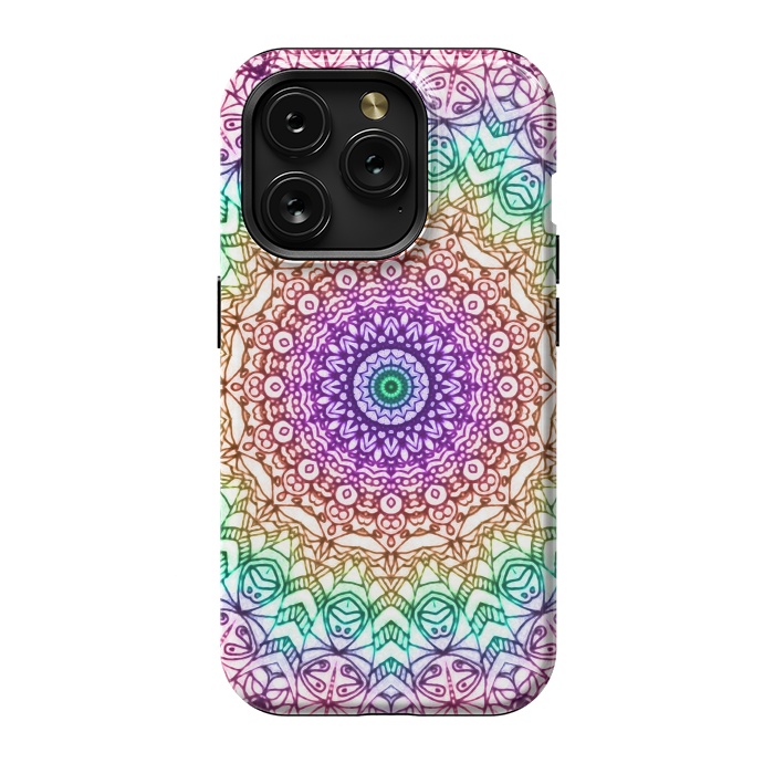 iPhone 15 Pro StrongFit Mandala Mehndi Style G379 by Medusa GraphicArt