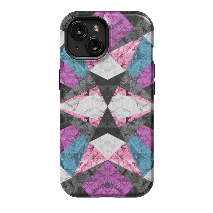 iPhone 15 StrongFit Marble Geometric Background G438 by Medusa GraphicArt