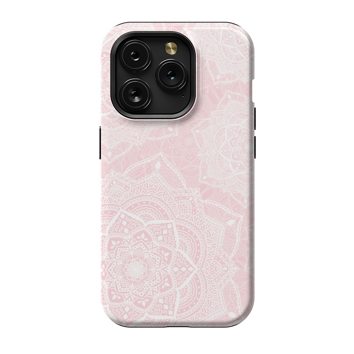 iPhone 15 Pro StrongFit Pink mandalas by Jms