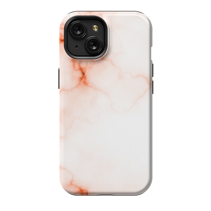 iPhone 15 StrongFit Orange Marble by Creativeaxle