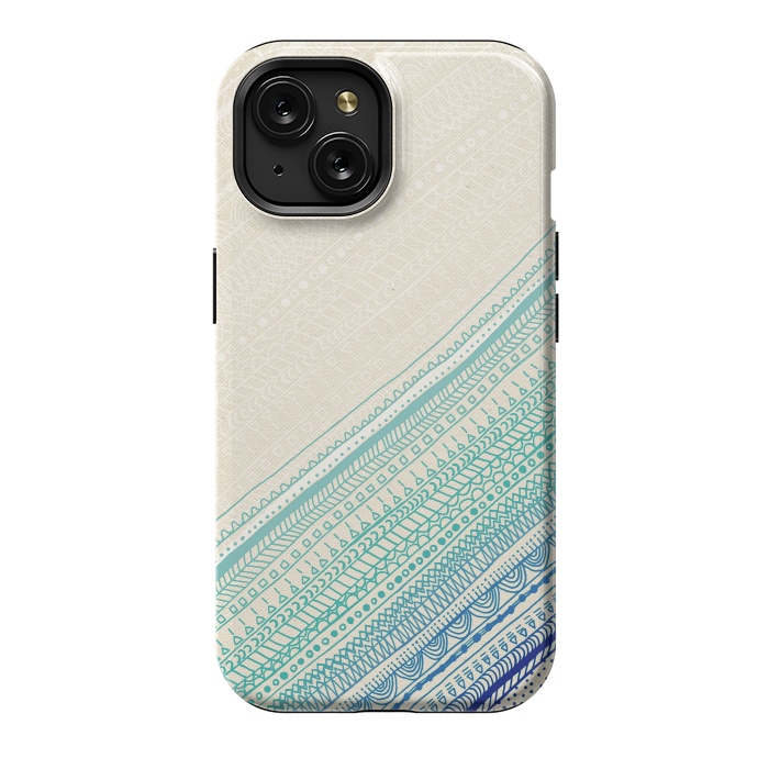 iPhone 15 StrongFit Ocean Tribal by Tangerine-Tane