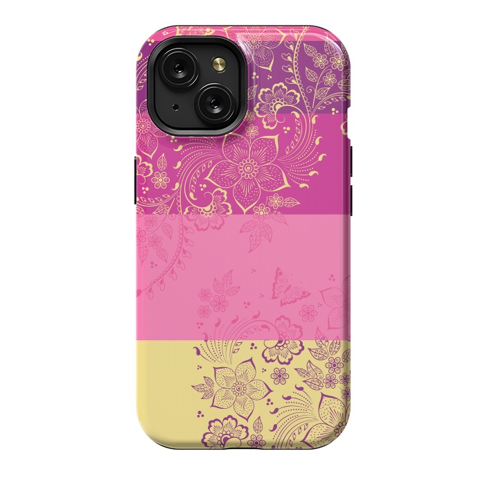 iPhone 15 StrongFit Wild Flowers by Rossy Villarreal