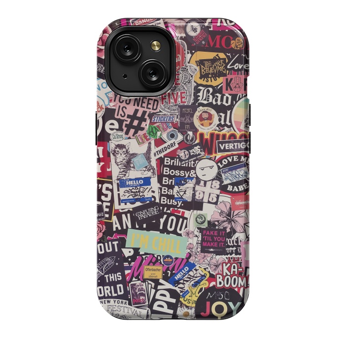 iPhone 15 StrongFit Colorful Sticker Wall by Andrea Haase