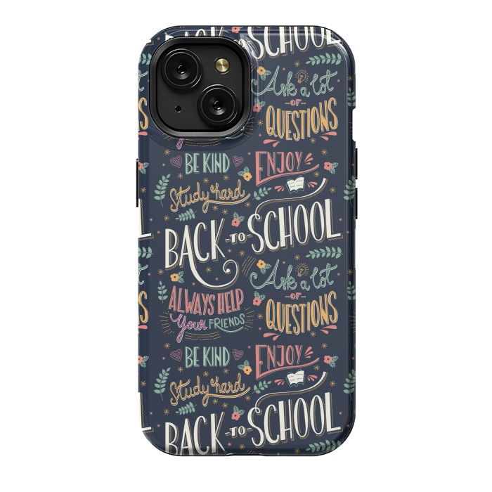 iPhone 15 StrongFit Back to school colorful by Jelena Obradovic