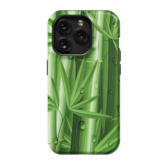 iPhone 15 Pro StrongFit Bamboo Jungle Zen by BluedarkArt