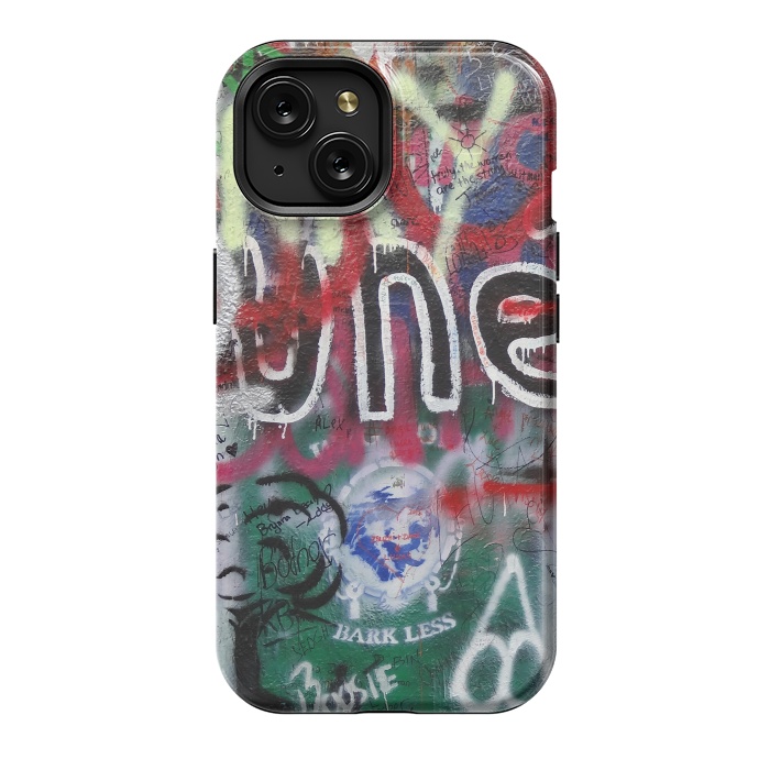 iPhone 15 StrongFit Graffiti Grunge Wall Art by Andrea Haase