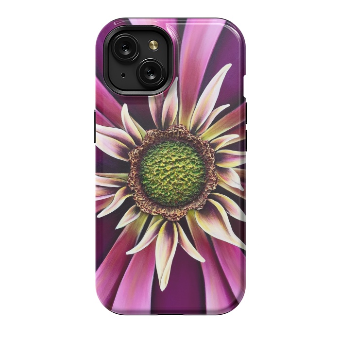 iPhone 15 StrongFit Pink Burst by Denise Cassidy Wood