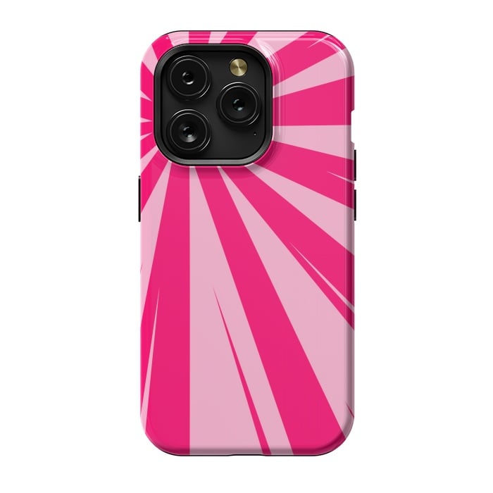 iPhone 15 Pro StrongFit pink lines pattern 2 by MALLIKA