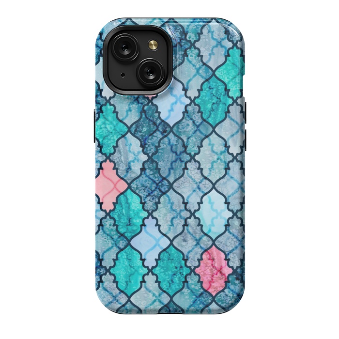 iPhone 15 StrongFit Moroccan Ocean by gingerlique