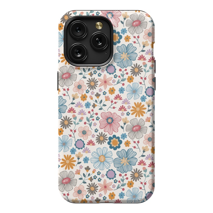 iPhone 15 Pro Max StrongFit Winter Wild Bloom  by TracyLucy Designs