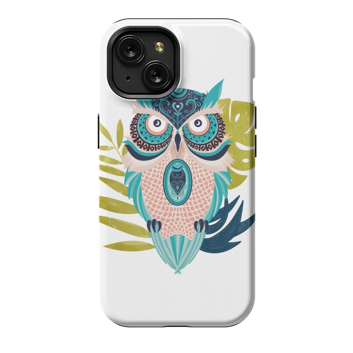 iPhone 15 StrongFit Moon Eyed Owl by Uma Prabhakar Gokhale