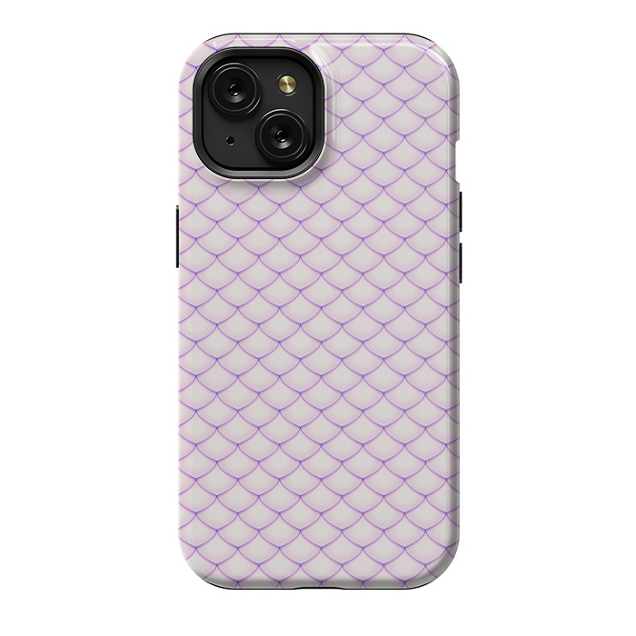 iPhone 15 StrongFit Pink Fish Scale Pattern by Art Design Works