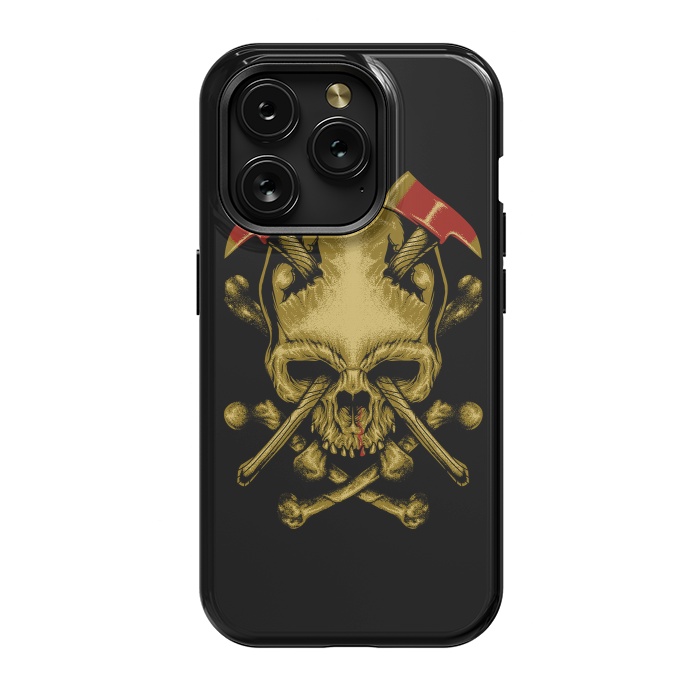 iPhone 15 Pro StrongFit Skull Axes by Afif Quilimo