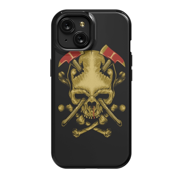 iPhone 15 StrongFit Skull Axes by Afif Quilimo