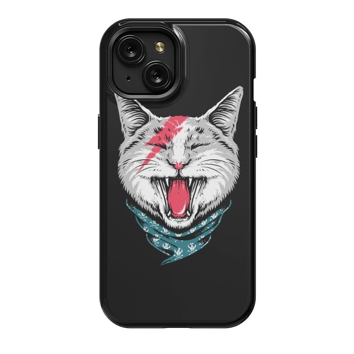 iPhone 15 StrongFit Cat Rock by Afif Quilimo