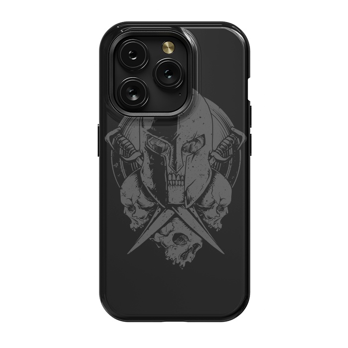 iPhone 15 Pro StrongFit Skull Spartan by Afif Quilimo