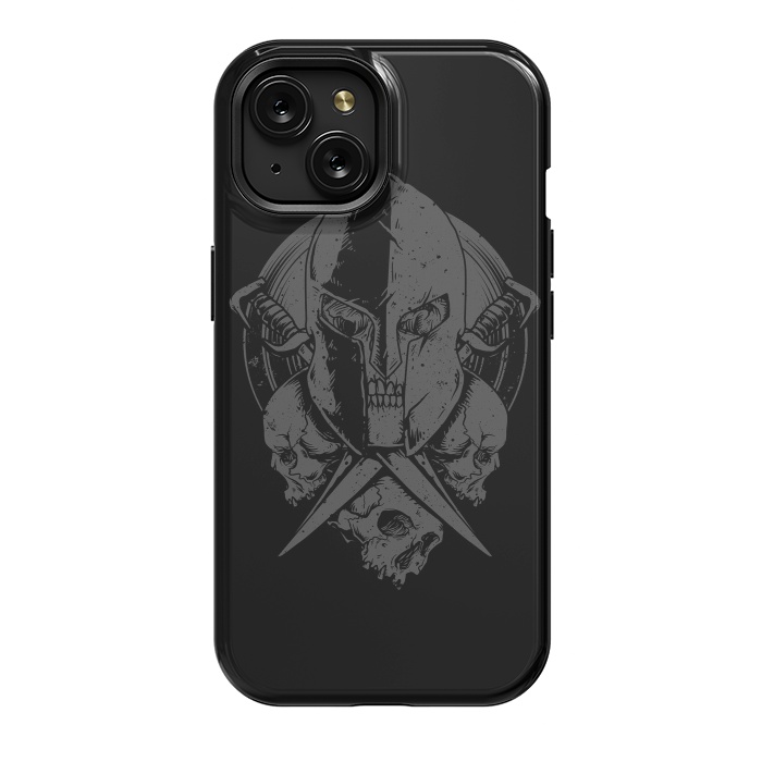 iPhone 15 StrongFit Skull Spartan by Afif Quilimo