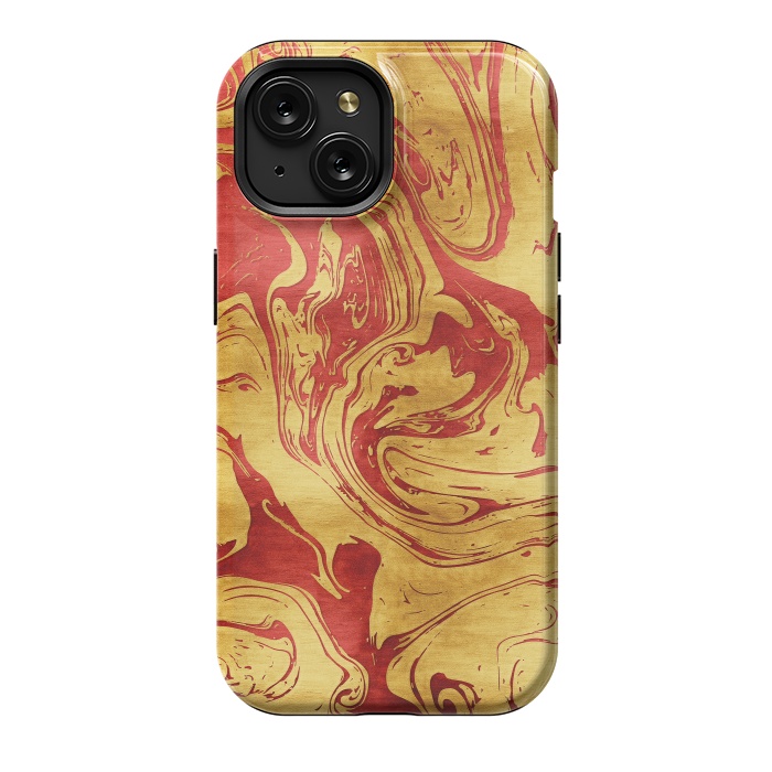 iPhone 15 StrongFit Red Dragon Marble by Art Design Works