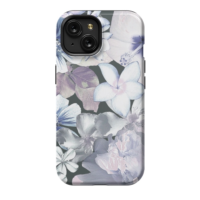 iPhone 15 StrongFit Dark flowers by Susanna Nousiainen
