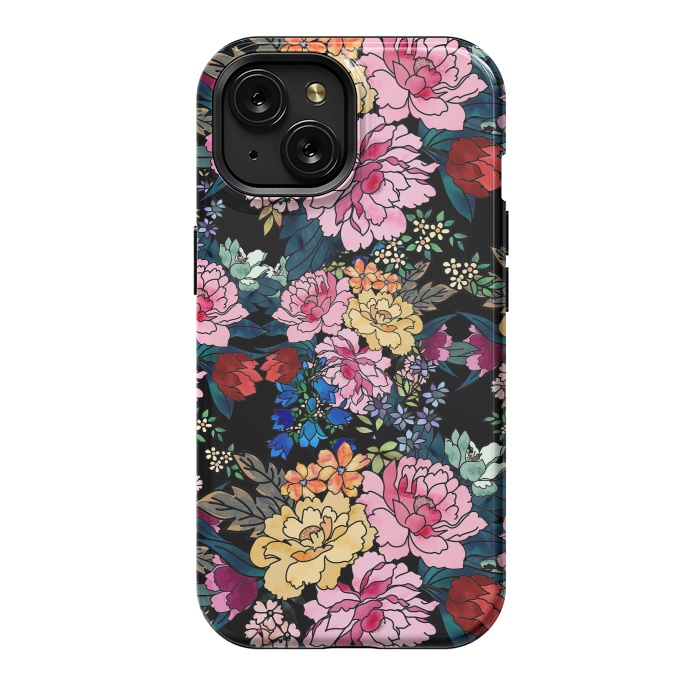 iPhone 15 StrongFit stylish winter flowers bouquets illustration  by InovArts
