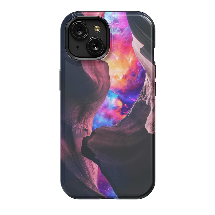 iPhone 15 StrongFit Grand Canyon with Colorful Space Collage by Art Design Works