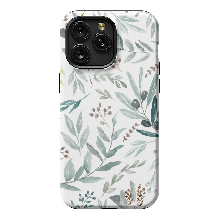 iPhone 15 Pro Max StrongFit Eucalyptus Pattern by Anis Illustration