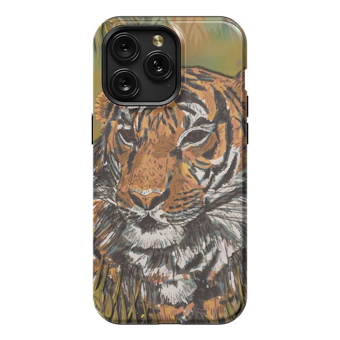 iPhone 15 Pro Max StrongFit Tiger by Lotti Brown