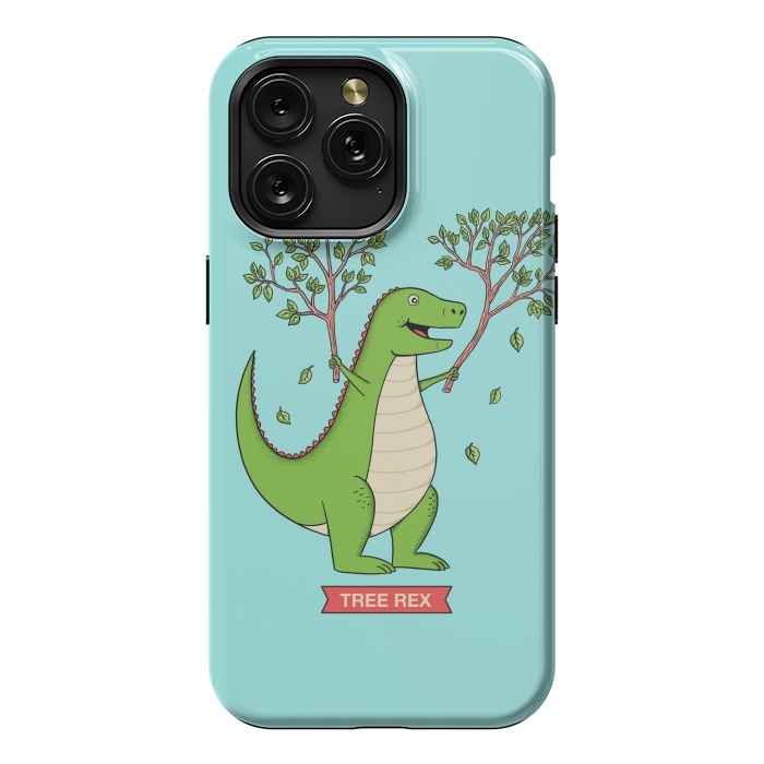 iPhone 15 Pro Max StrongFit Tree Rex Blue Version by Coffee Man